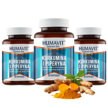 Humavit ® Kurkumina i piperyna - ze taw na 3 mie iące!